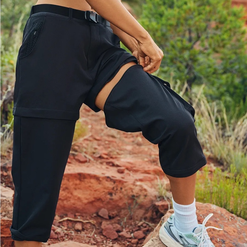 Outdoor Voices Rec Trek Zip off pants size small black